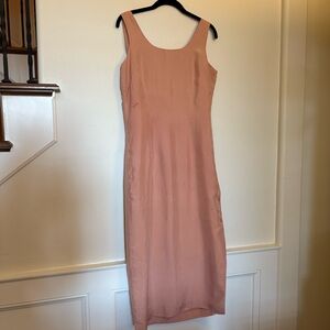 Pink Maxi‎ 100% pure silk maxi dress with buttons on side. Possibly vintage?